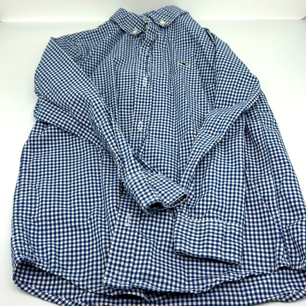 Kids Vineyard Vines Gingham blue Button up shirt - Size 6